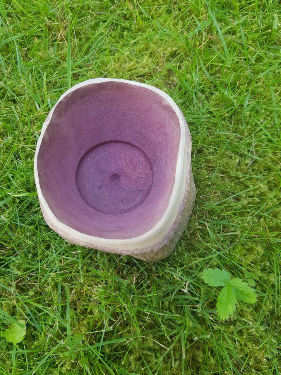 Cuenco pintado violeta