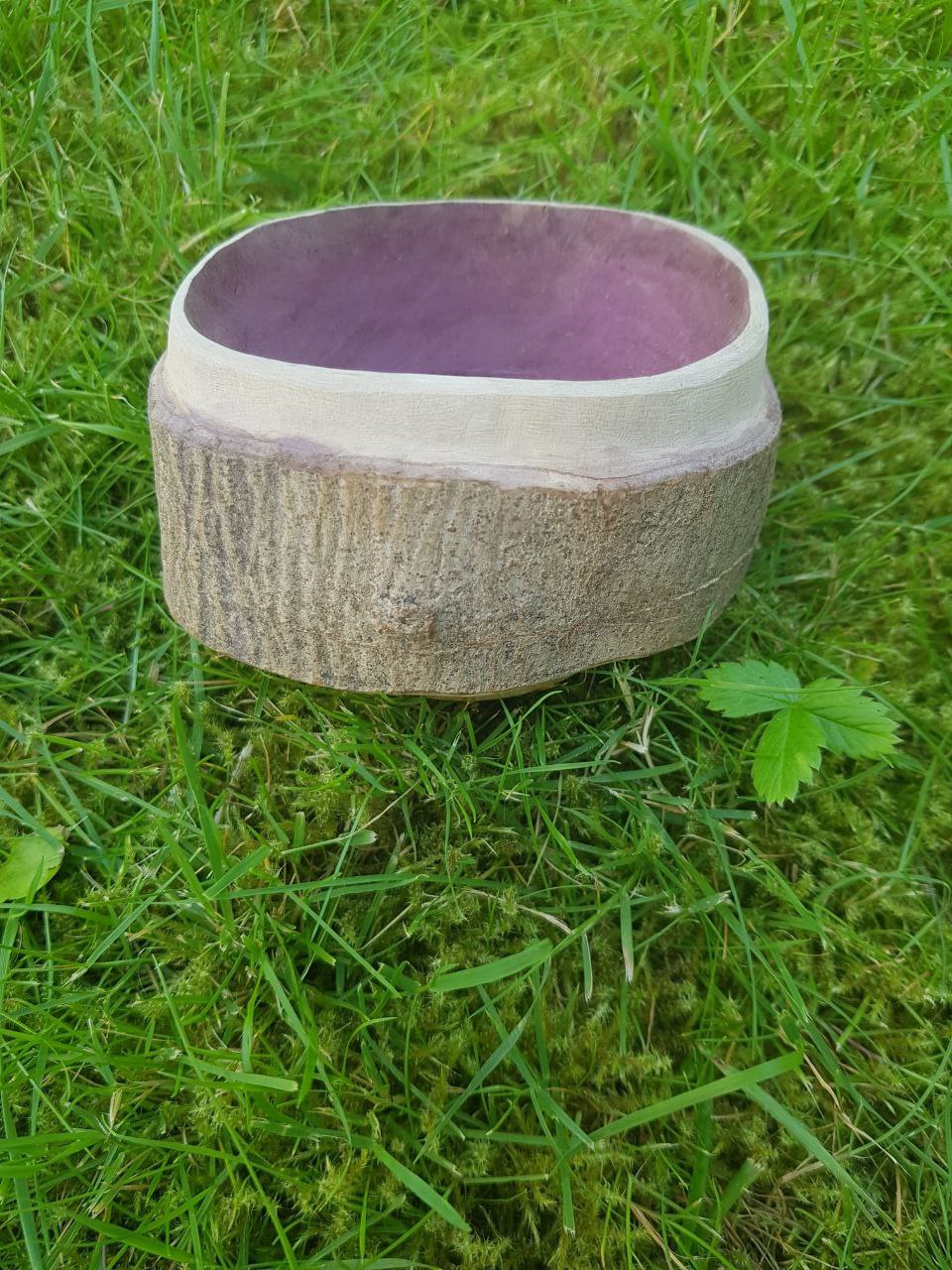 Cuenco morado hierba